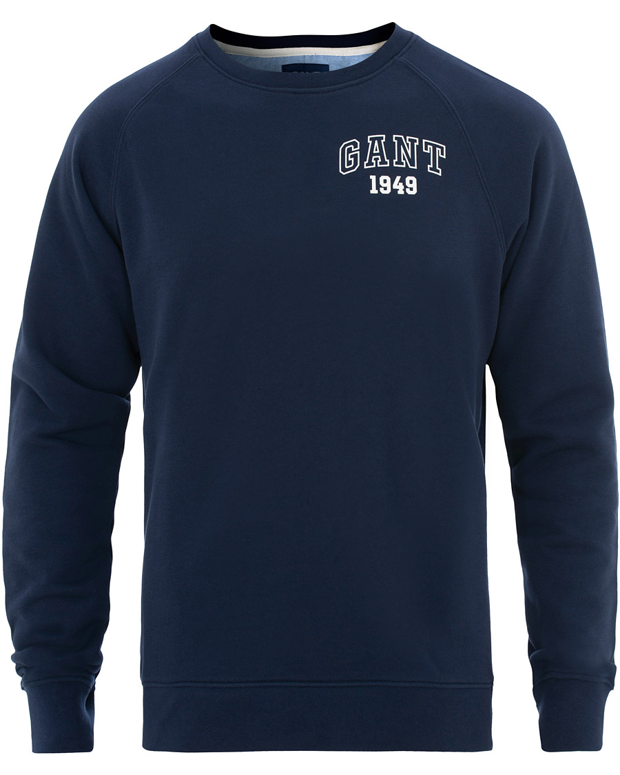 Herre | Gensere | GANT | Summer Logo Crew Neck Sweatshirt Evening Blue