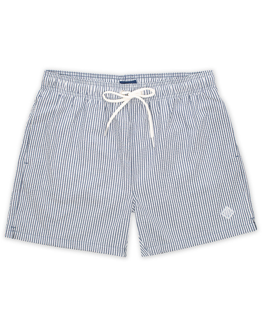 Herre | Badeshorts | GANT | Seersucker Swim Shorts Persian Blue