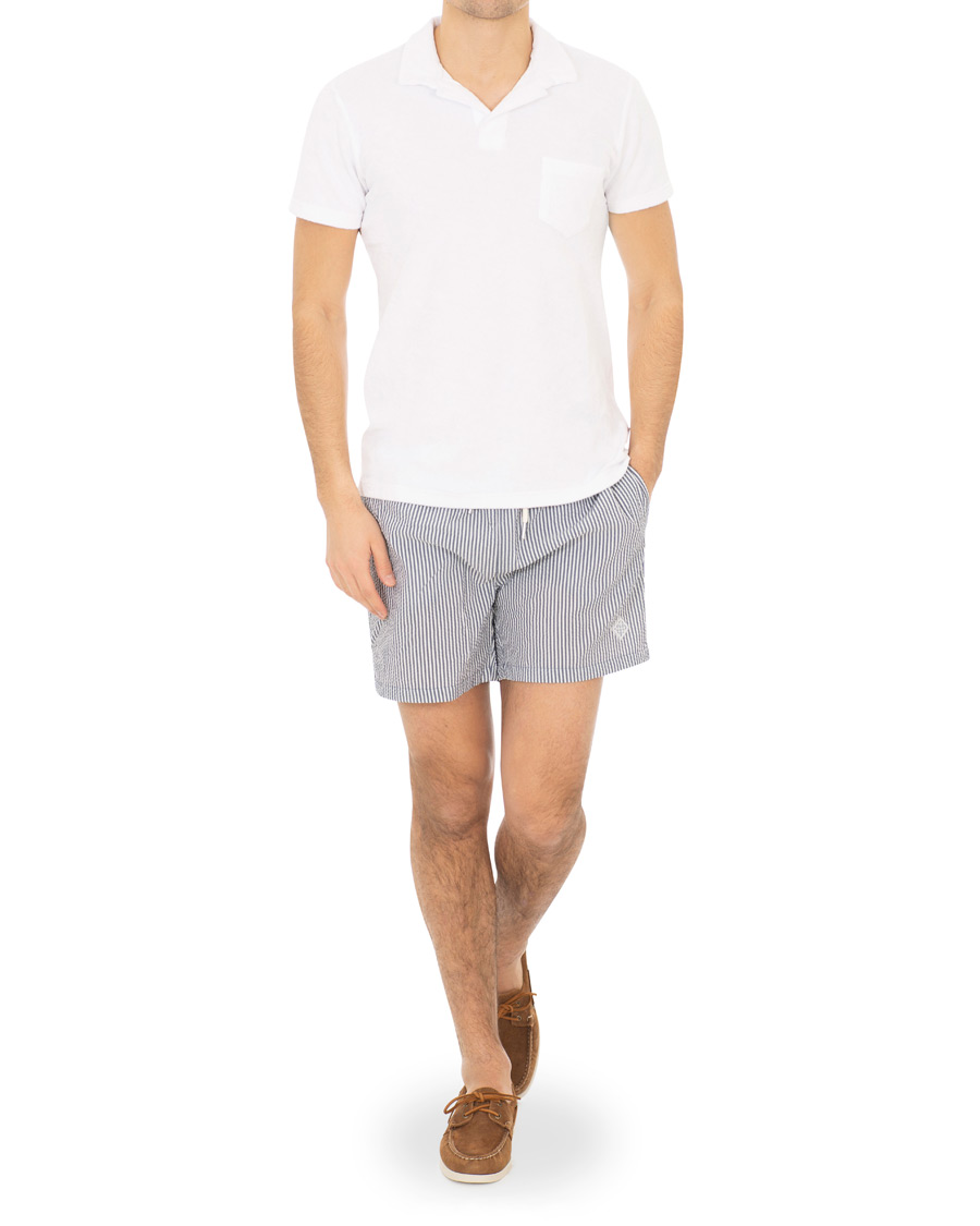 Herre | Badeshorts | GANT | Seersucker Swim Shorts Persian Blue