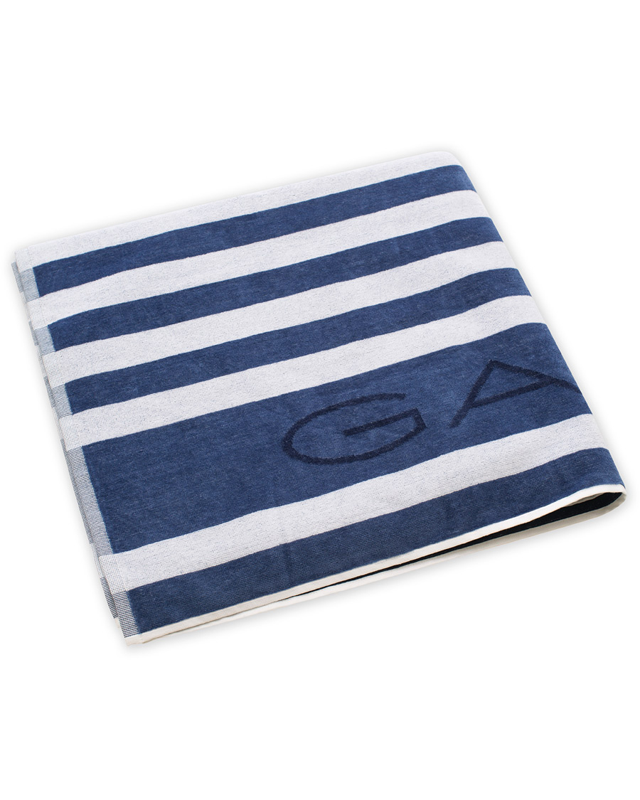 Herre | Badeshorts | GANT | Beach Stripe Towel White/Navy