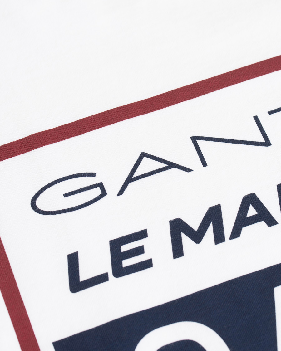 Herre | T-Shirts | GANT | Le Mans Crew Neck Tee White