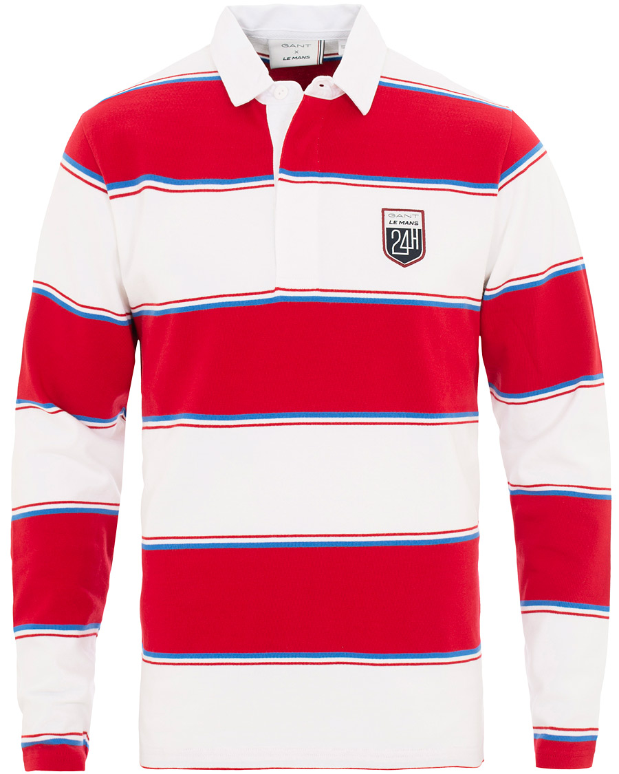 Herre | Gensere | GANT | Le Mans Barstripe Rugger RedWhite