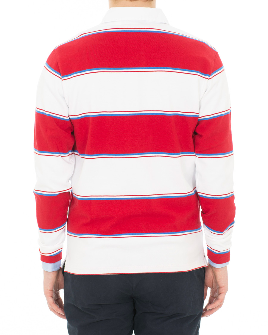 Herre | Gensere | GANT | Le Mans Barstripe Rugger RedWhite