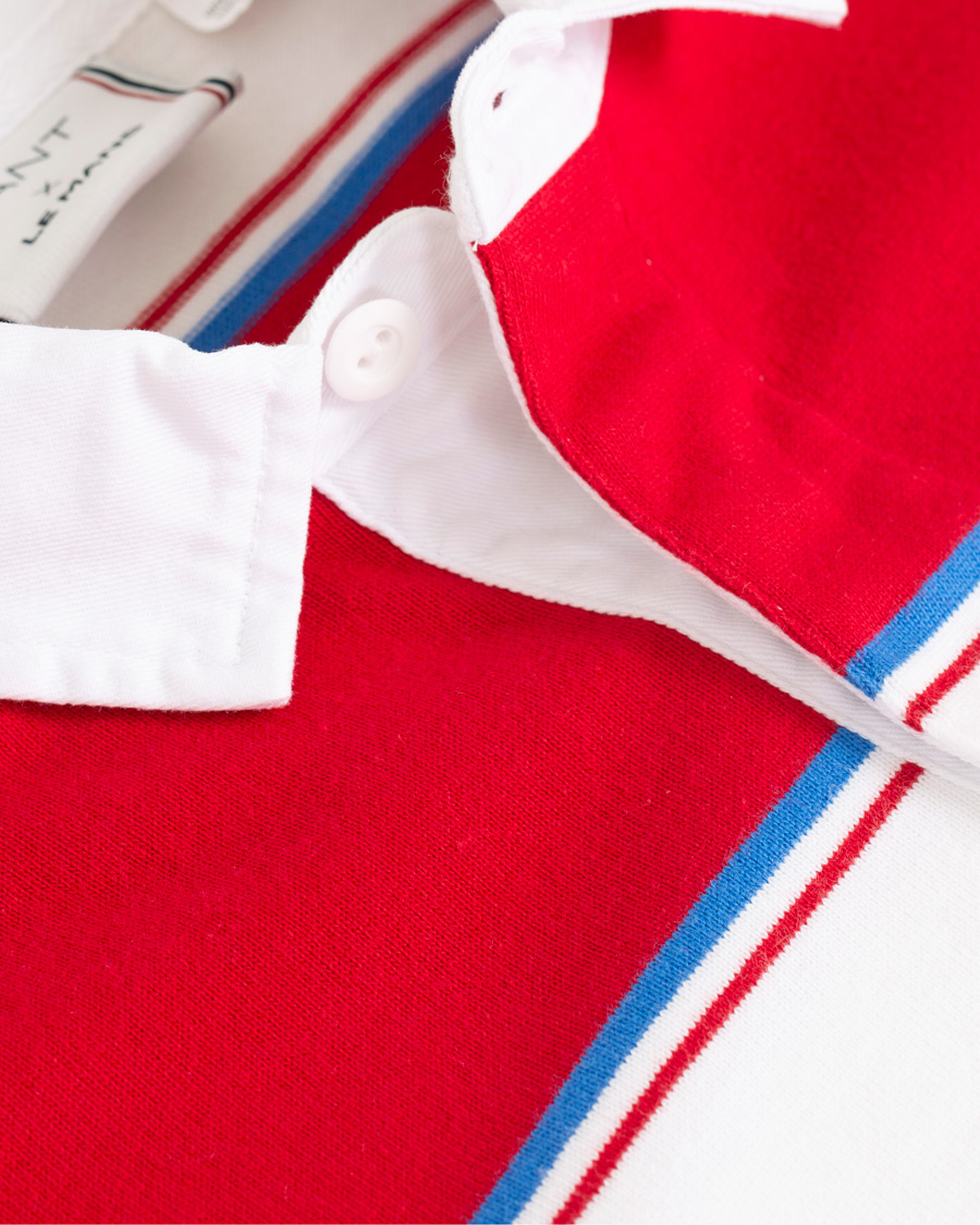 Herre | Gensere | GANT | Le Mans Barstripe Rugger RedWhite
