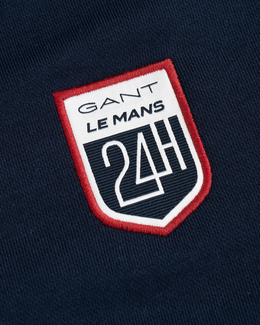 Herre | Gensere | GANT | Le Mans Full Zip Hoodie Evening Blue
