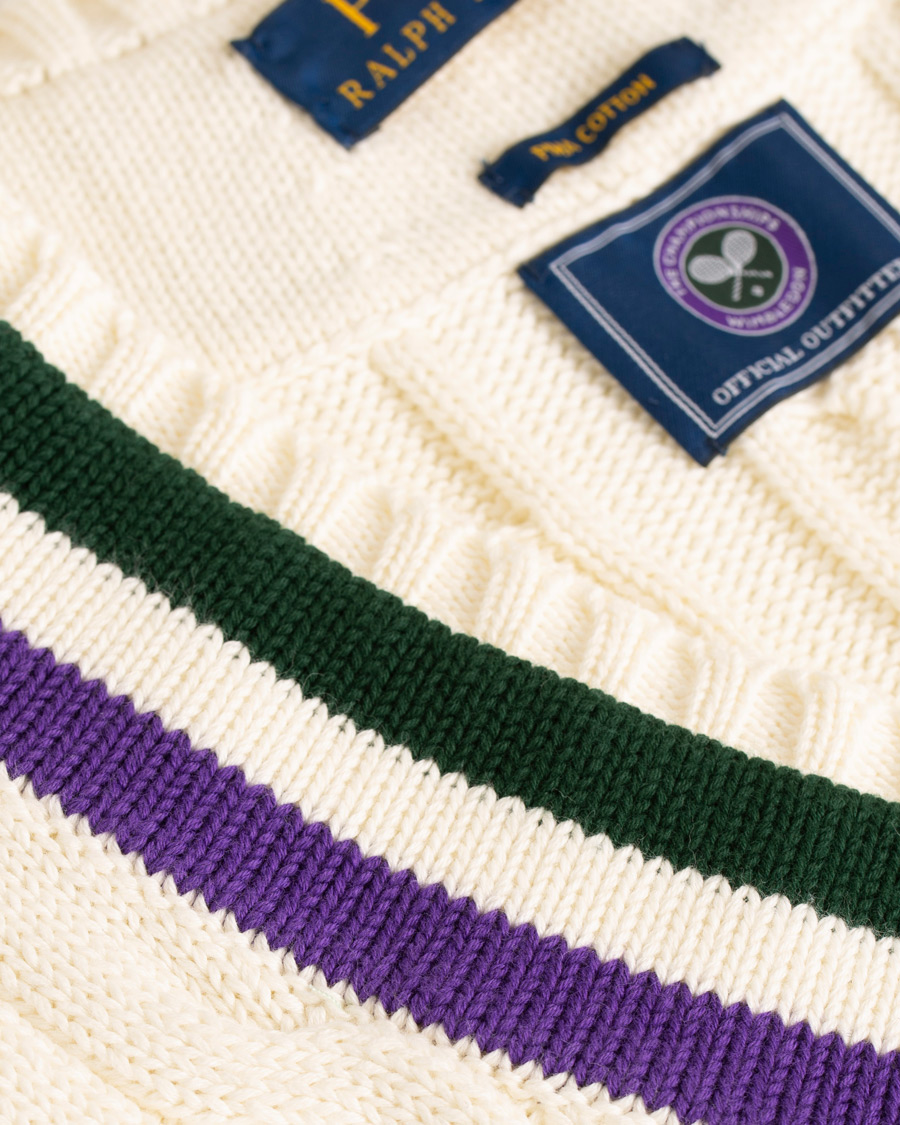 Herre | Gensere | Polo Ralph Lauren | Wimbledon Collection Tennis Vest Cricket Cream