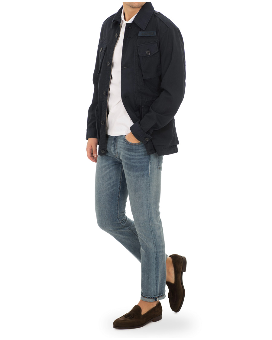 Herre | Jakker | Aspesi | Vancouver Cotton Field Jacket Navy