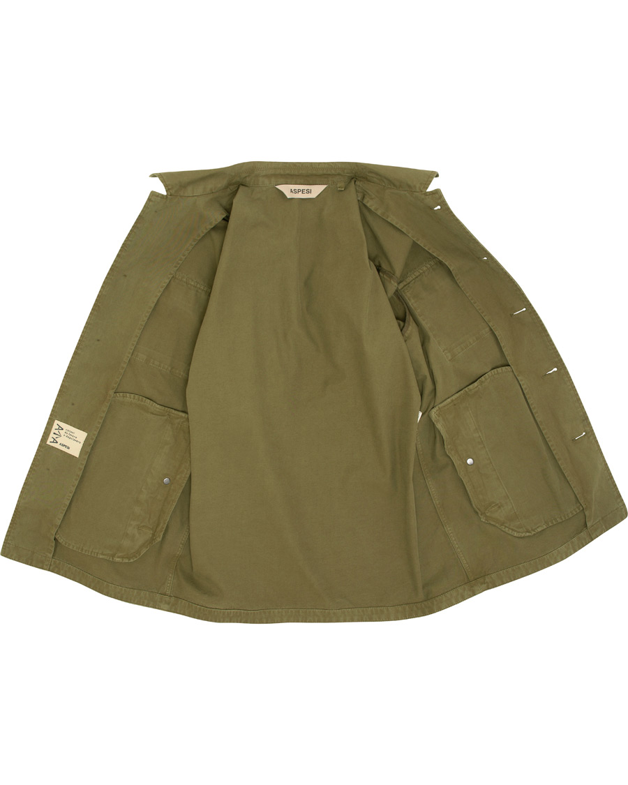 Herre | Jakker | Aspesi | Tigre Summer Cotton Jacket Military Green
