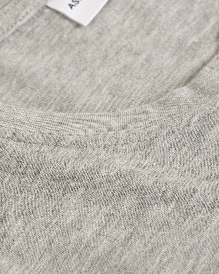 Herre | T-Shirts | Aspesi | Cotton Pocket T-shirt Light Grey