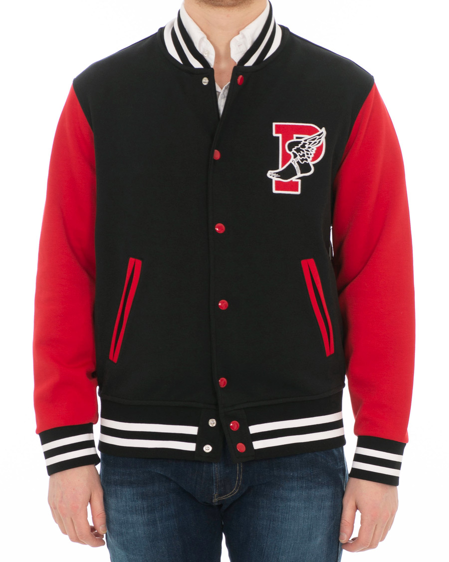 Herre | Jakker | Polo Ralph Lauren | Baseball Hybrid Jacket Black/Red