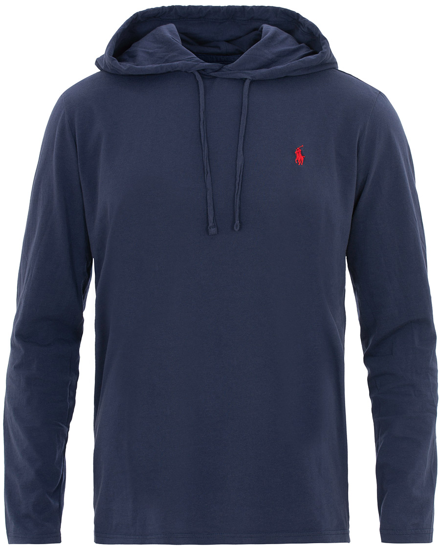 Herre | T-Shirts | Polo Ralph Lauren | Long Sleeve Hoodie Newport Navy