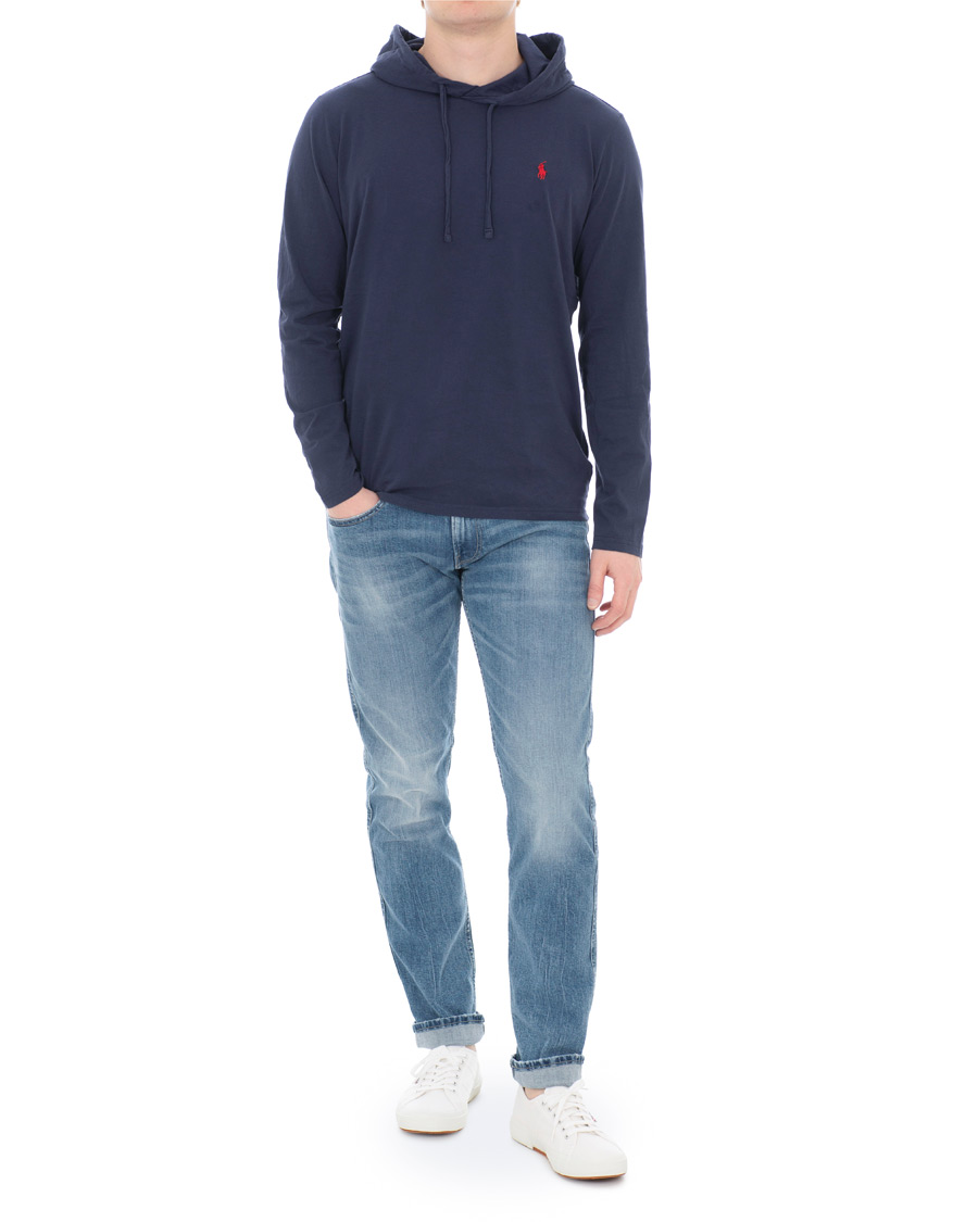 Herre | T-Shirts | Polo Ralph Lauren | Long Sleeve Hoodie Newport Navy