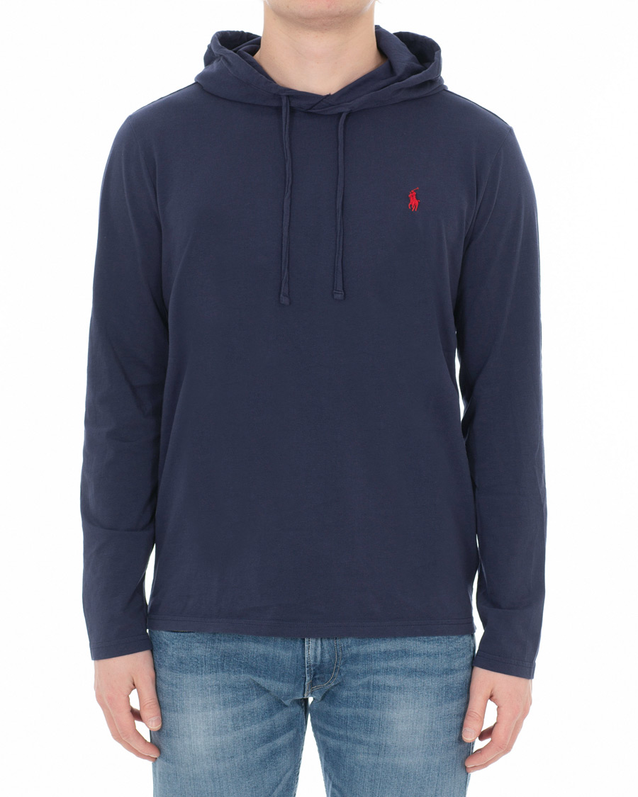 Herre | T-Shirts | Polo Ralph Lauren | Long Sleeve Hoodie Newport Navy