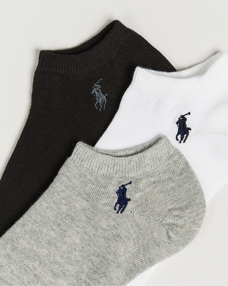 Herre | Polo Ralph Lauren | Polo Ralph Lauren | 3-Pack Ghost Sock Black/Grey/White