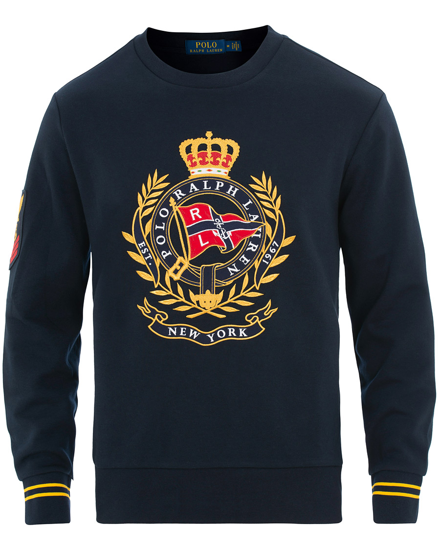 Polo Ralph Lauren Crest Sweatshirt Aviator Navy hos CareOfCarl.no