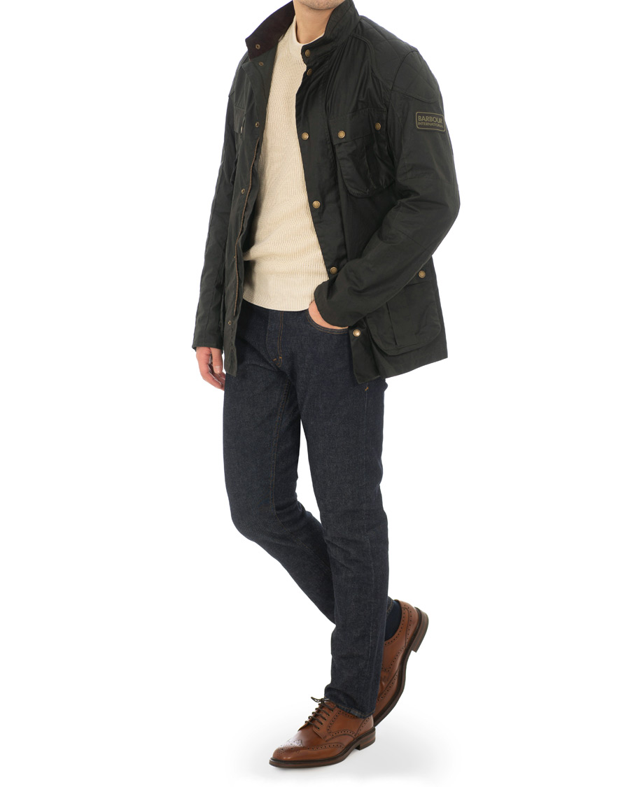 Herre | Jakker | Barbour International | Lightweight Lockseam Wax Jacket Sage