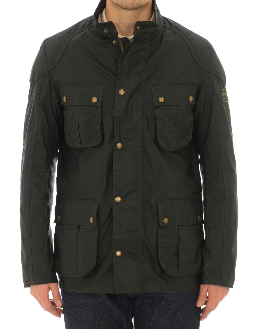 Herre | Jakker | Barbour International | Lightweight Lockseam Wax Jacket Sage