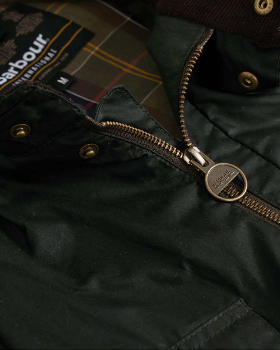 Herre | Jakker | Barbour International | Lightweight Lockseam Wax Jacket Sage
