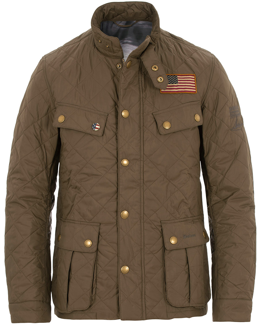 Herre | Jakker | Barbour International | Steve McQueen Jeffries Quilted Jacket Olive