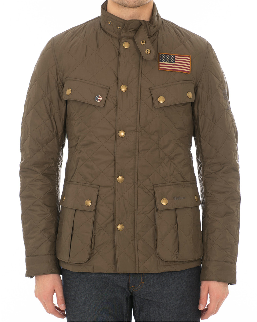 Herre | Jakker | Barbour International | Steve McQueen Jeffries Quilted Jacket Olive