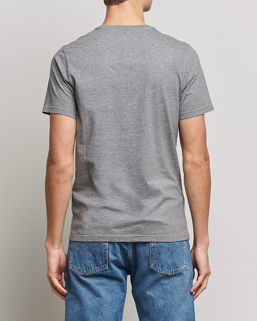 Herre | T-Shirts | Barbour International | Large Logo Crew Neck Tee Antracite Grey