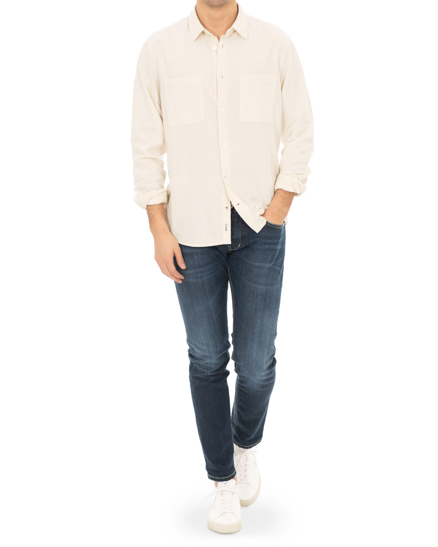 Herre | Skjorter | NN07 | Alberto Silk Nep Shirt Ivory