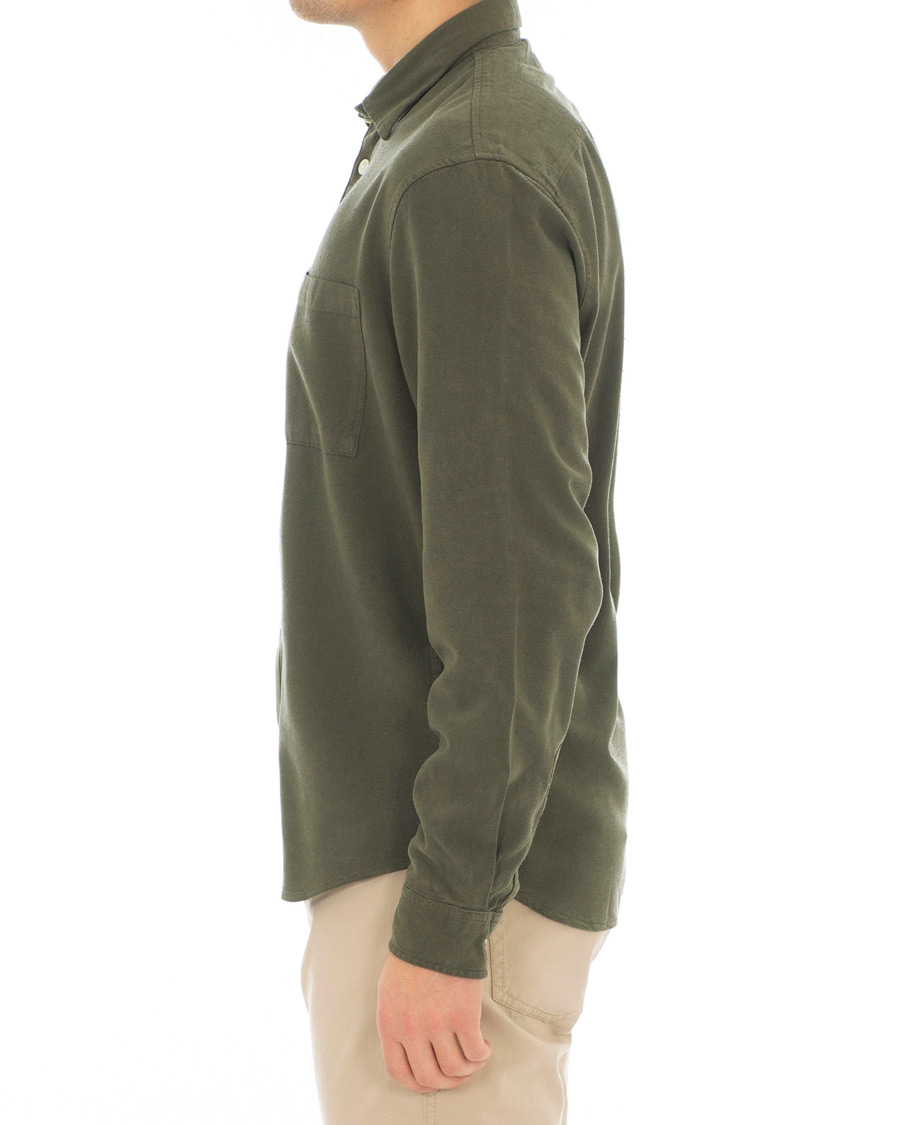 Herre | Skjorter | NN07 | Alberto Silk Nep Shirt Deep Green