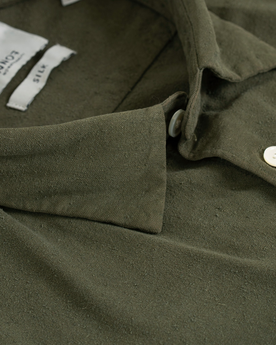 Herre | Skjorter | NN07 | Alberto Silk Nep Shirt Deep Green