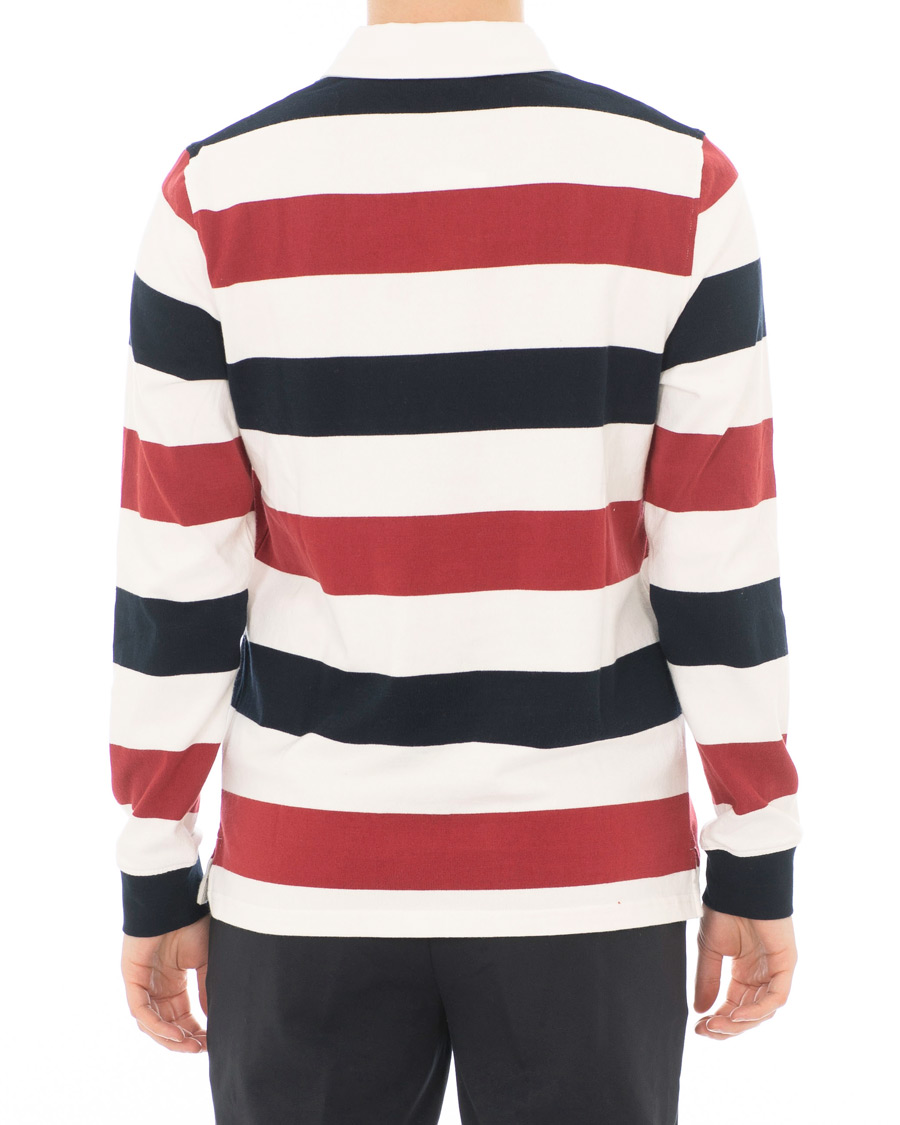 Herre | Gensere | Samsøe Samsøe | Samsøe & Samsøe Albee Long Sleeed Striped Rugby Blue/Red/Cream