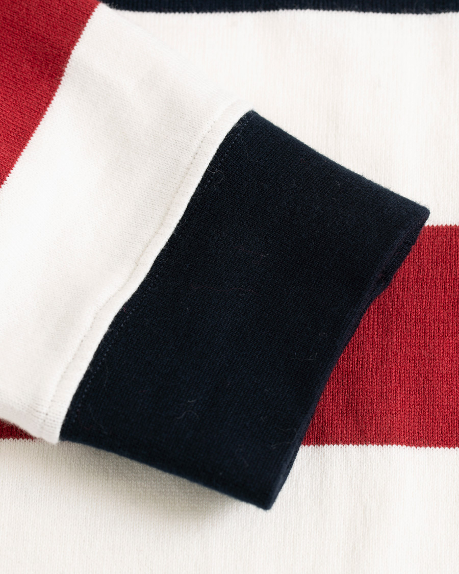 Herre | Gensere | Samsøe Samsøe | Samsøe & Samsøe Albee Long Sleeed Striped Rugby Blue/Red/Cream