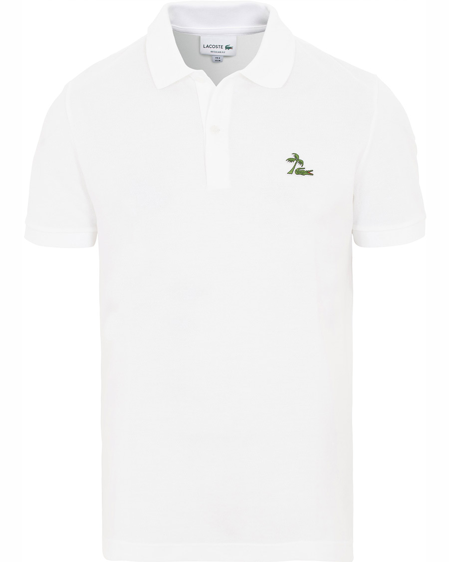 Herre | Pikéer | Lacoste | Palm Crocodile Poloshirt Regular Fit White