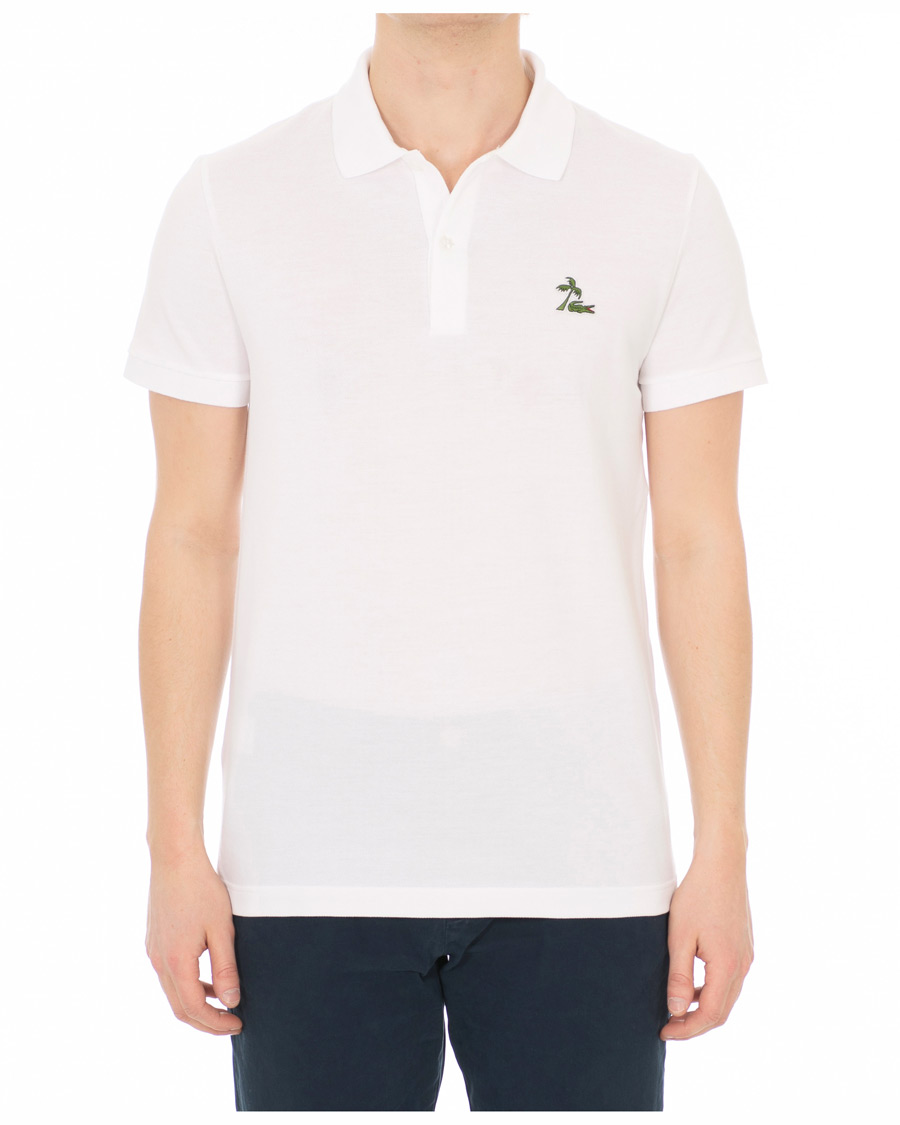 Herre | Pikéer | Lacoste | Palm Crocodile Poloshirt Regular Fit White