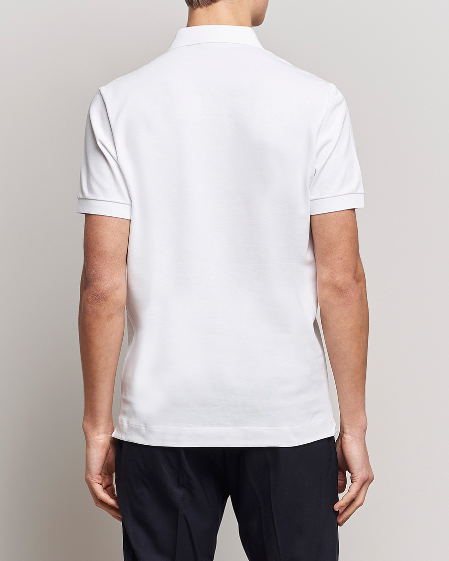 Herre | Kortermet piké | Lacoste | Regular Fit Tonal Crocodile Poloshirt White