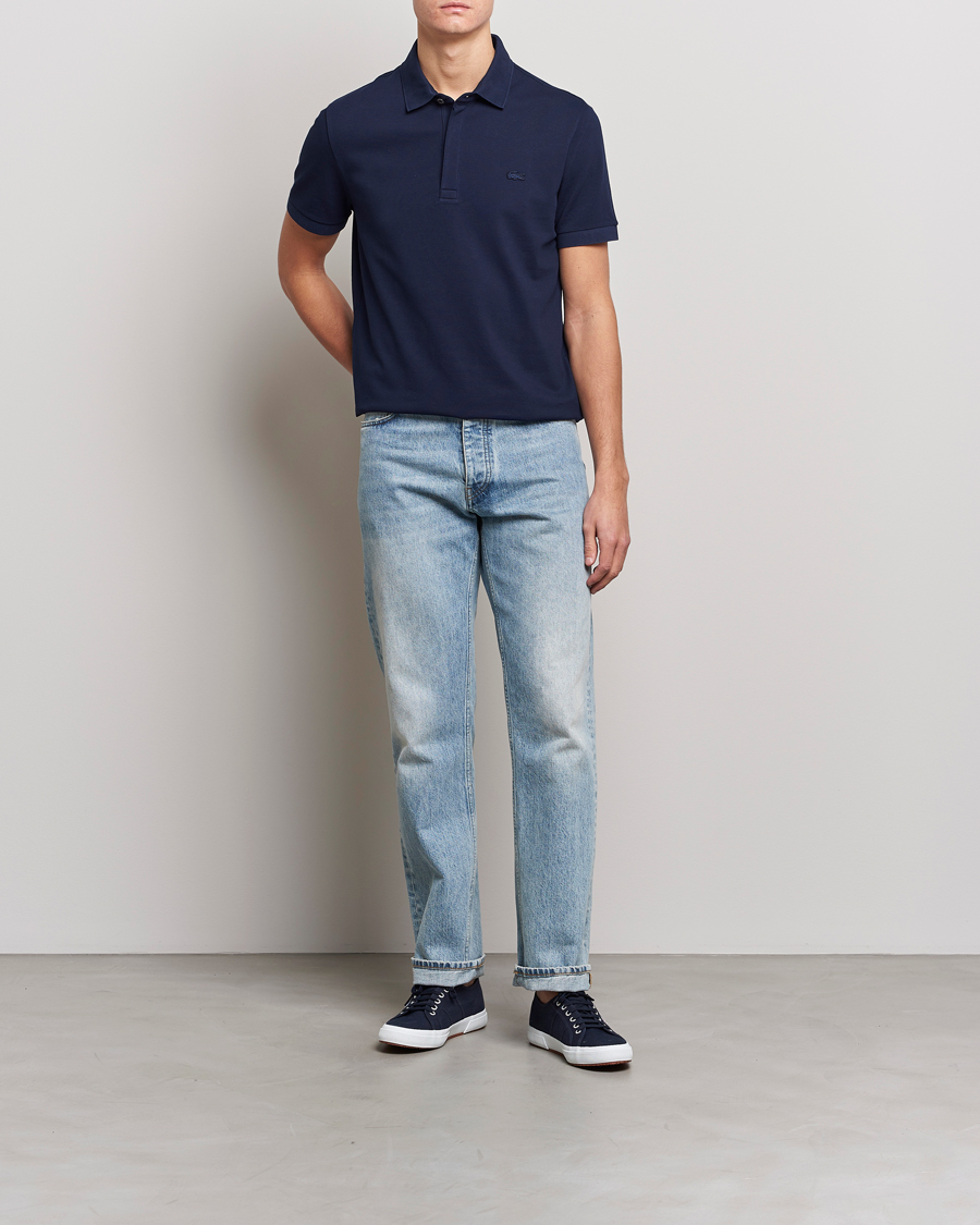 Herre | Pikéer | Lacoste | Regular Fit Tonal Crocodile Poloshirt Navy Blue