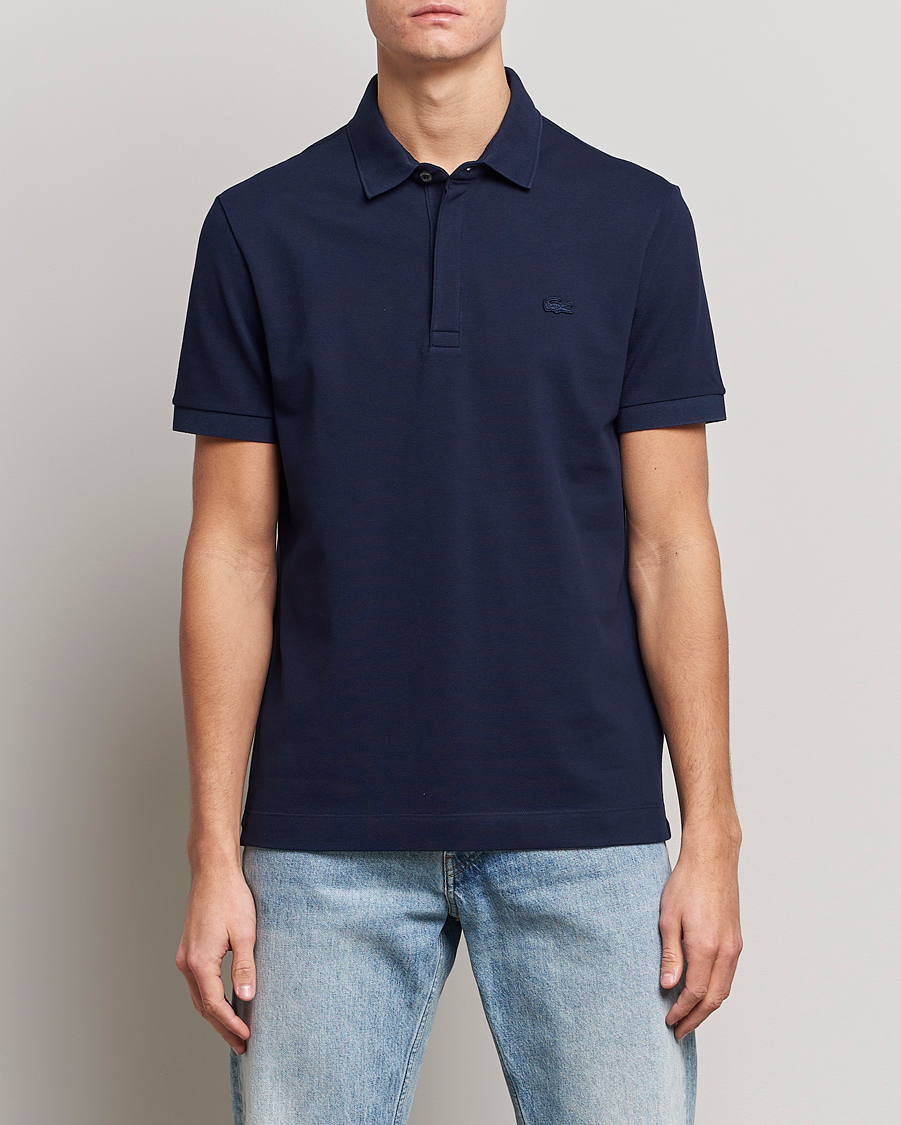 Herre | Klær | Lacoste | Regular Fit Tonal Crocodile Poloshirt Navy Blue