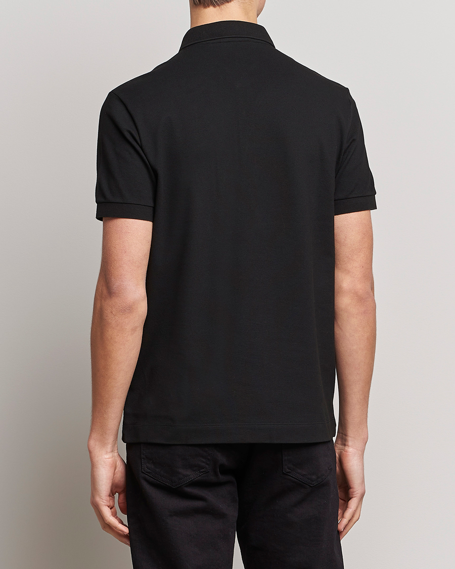 Herre | Kortermet piké | Lacoste | Regular Fit Tonal Crocodile Poloshirt Black