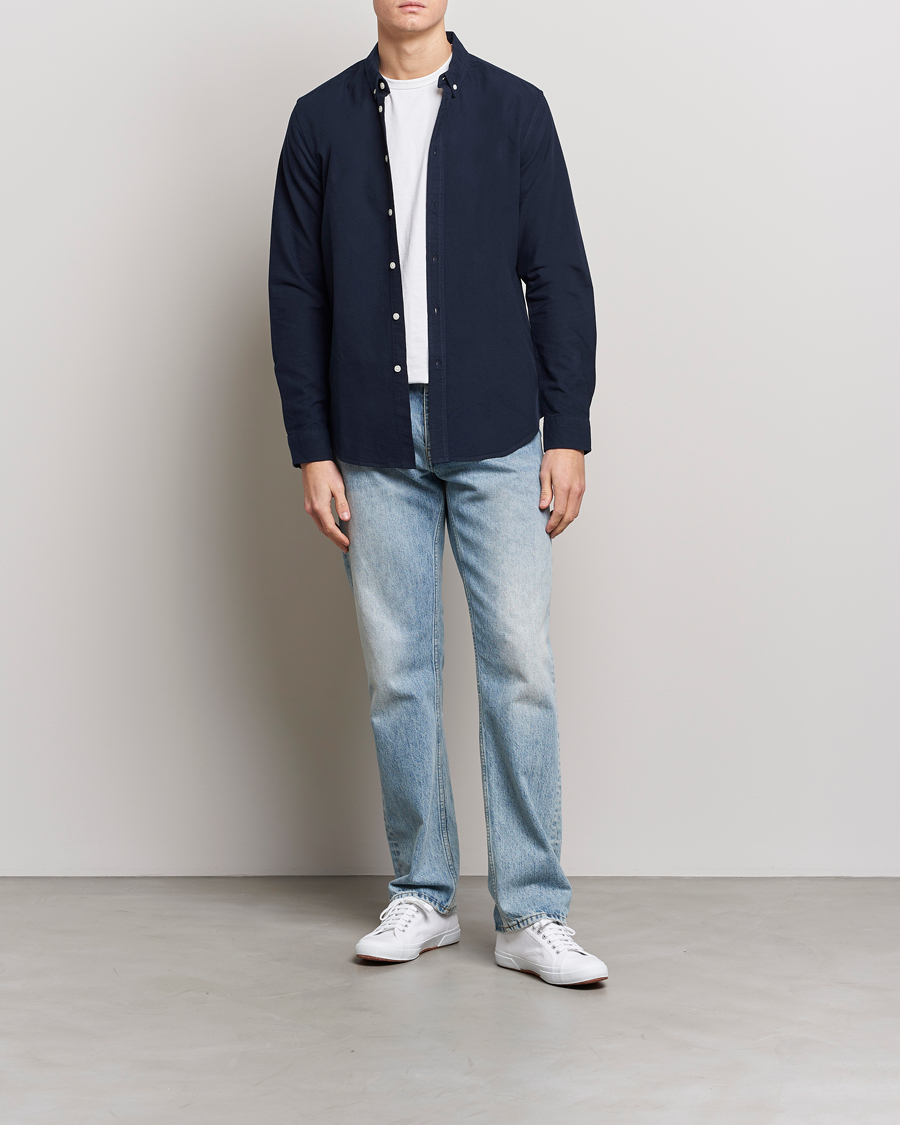 Herre | Skjorter | Samsøe Samsøe | Liam Button Down Shirt Dark Sapphire
