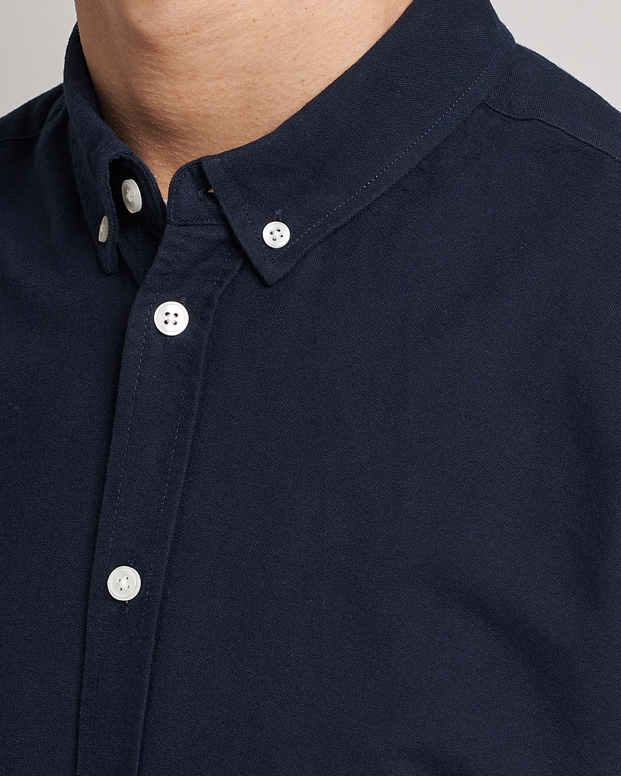 Herre | Skjorter | Samsøe Samsøe | Liam Button Down Shirt Dark Sapphire