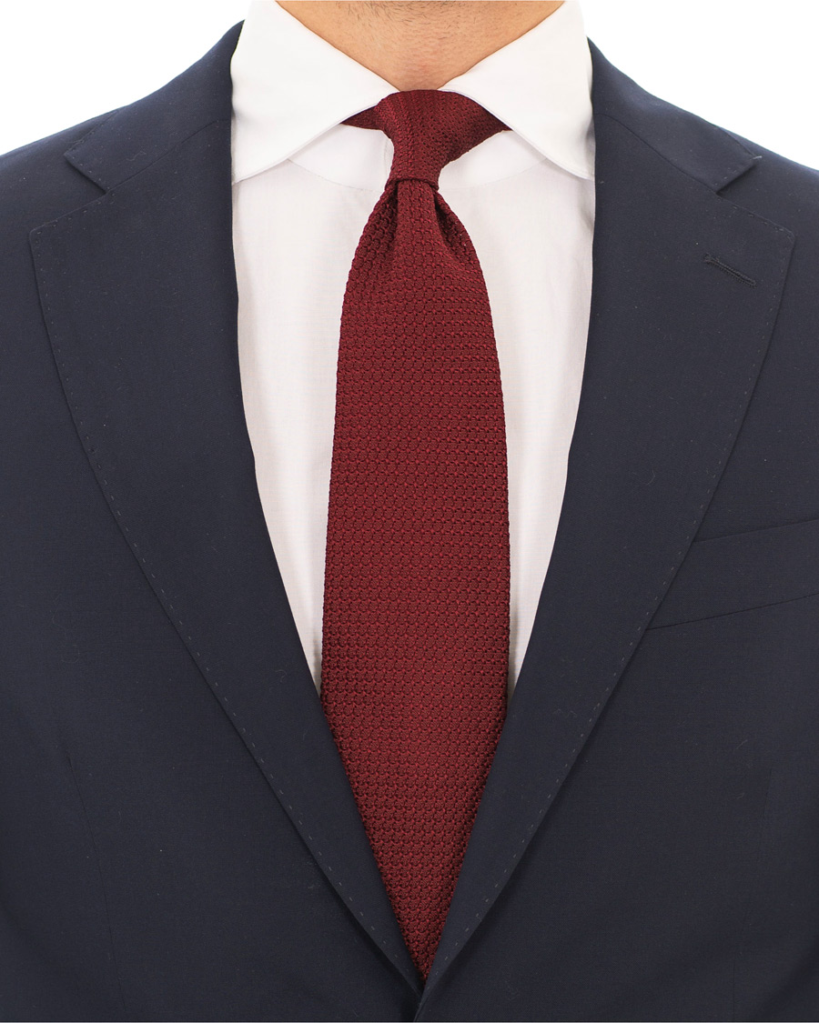 Herre | Amanda Christensen Silk Grenadine 8 cm Tie Wine Red | Amanda Christensen | Silk Grenadine 8 cm Tie Wine Red