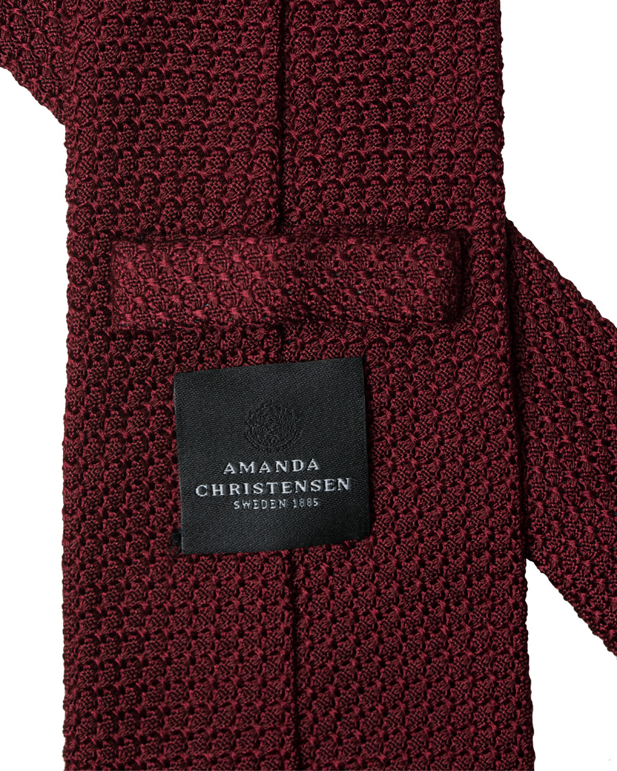 Herre | Amanda Christensen Silk Grenadine 8 cm Tie Wine Red | Amanda Christensen | Silk Grenadine 8 cm Tie Wine Red