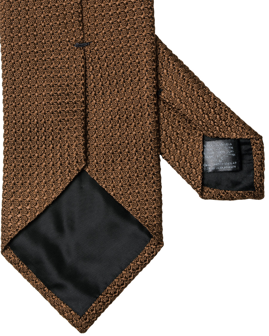 Herre | Amanda Christensen Silk Grenadine 8 cm Tie Brown | Amanda Christensen | Silk Grenadine 8 cm Tie Brown