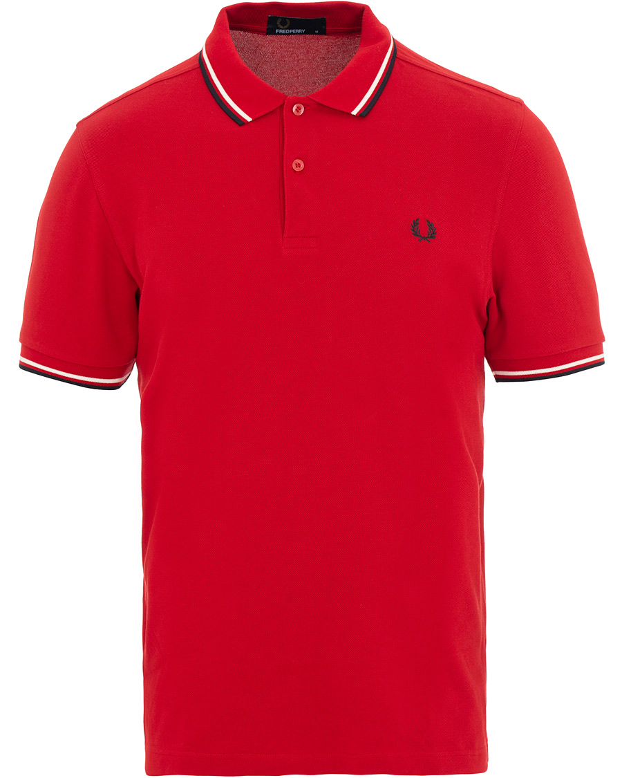 Herre | Pikéer | Fred Perry | Twin Tip Polo Bright Red