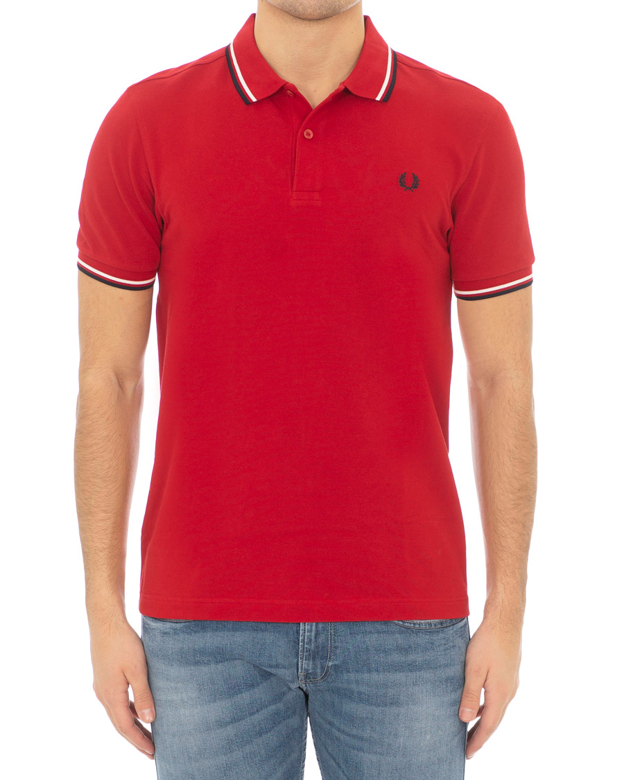 Herre | Pikéer | Fred Perry | Twin Tip Polo Bright Red