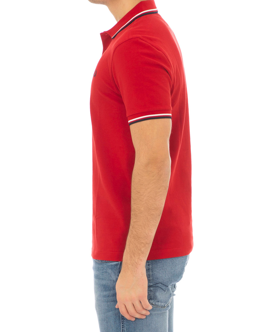 Herre | Pikéer | Fred Perry | Twin Tip Polo Bright Red