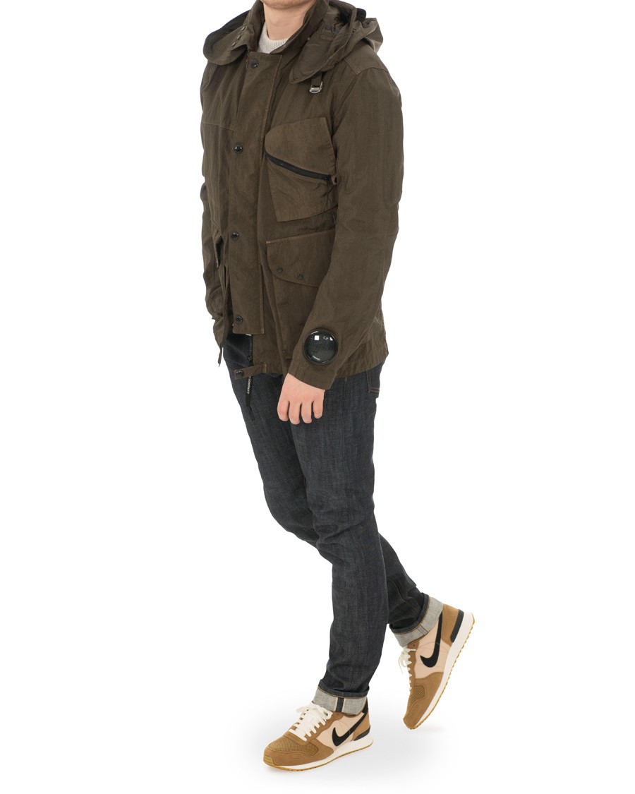 Herre | Jakker | C.P. Company | Garment Dyed Quartz Goggle Jacket Dark Green