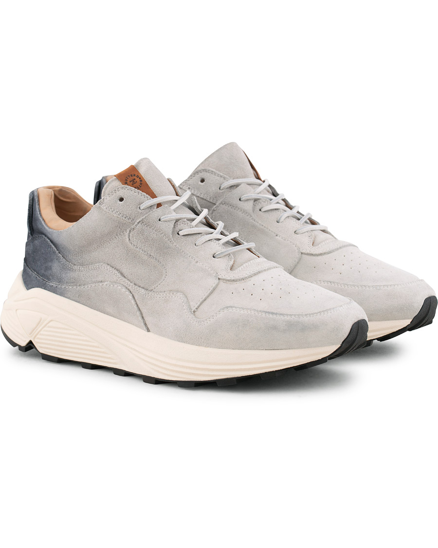 Herre | Buttero Vinci Vintage Running Suede Sneaker Bianco | Buttero | Vinci Vintage Running Suede Sneaker Bianco