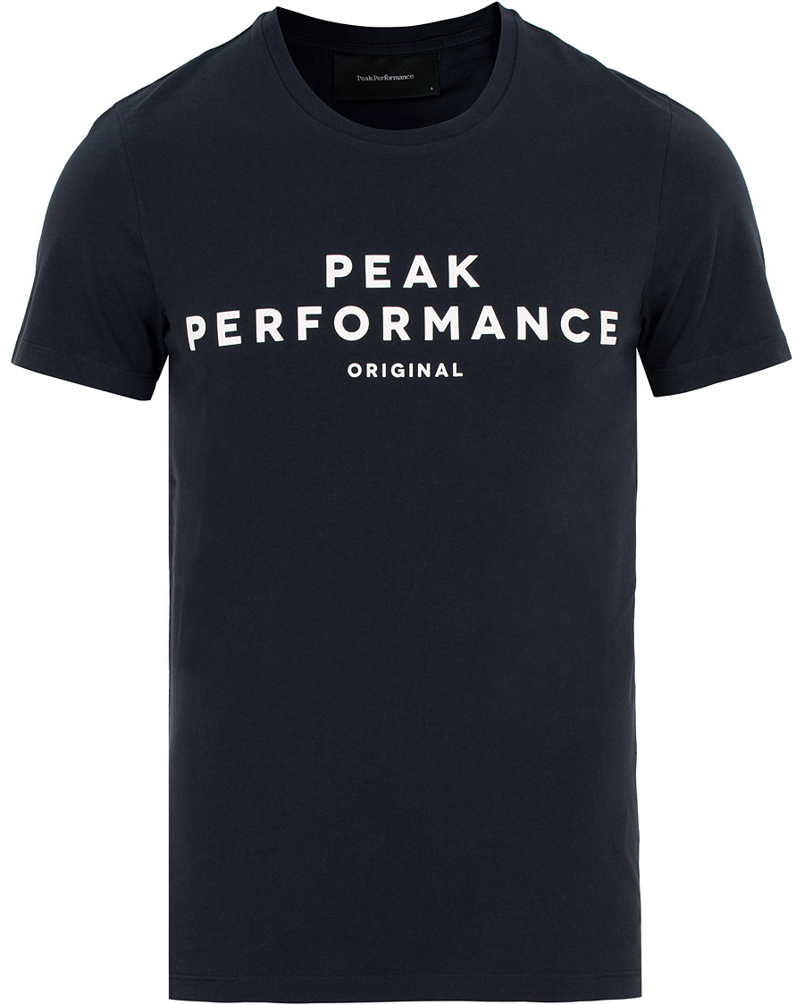 Herre | T-Shirts | Peak Performance | Logo Crew Neck Tee Marine Blue