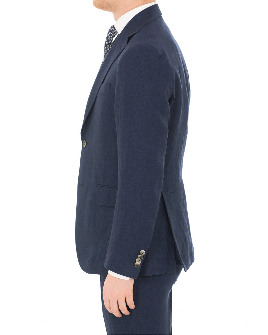 Herre | Dressjakker | Oscar Jacobson | Egel Linen Blazer Blue