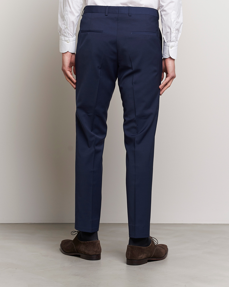 Herre | Bukser | Oscar Jacobson | Denz Wool Stretch Trousers Blue