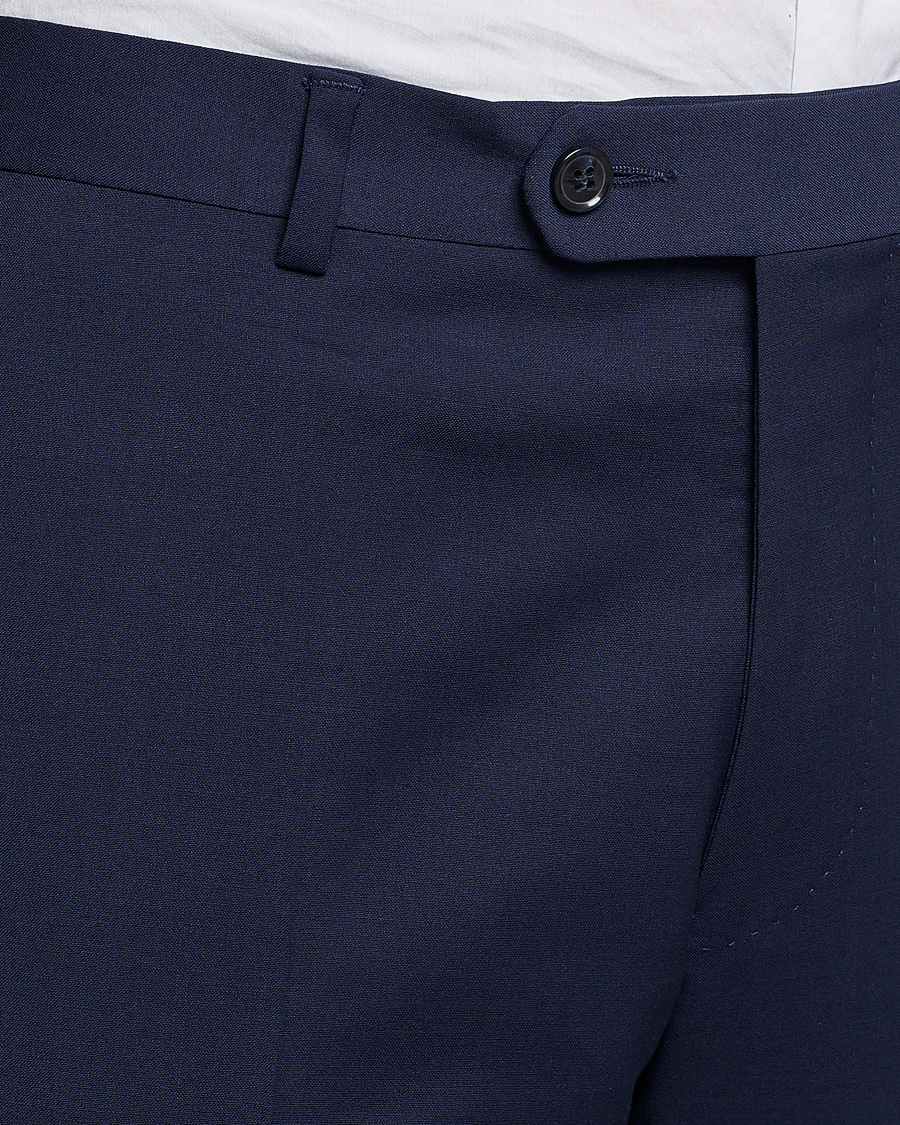 Herre | Bukser | Oscar Jacobson | Denz Wool Stretch Trousers Blue